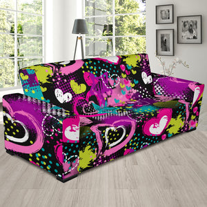Heart Dot Wave Star Creative Design Pattern Sofa Slipcover