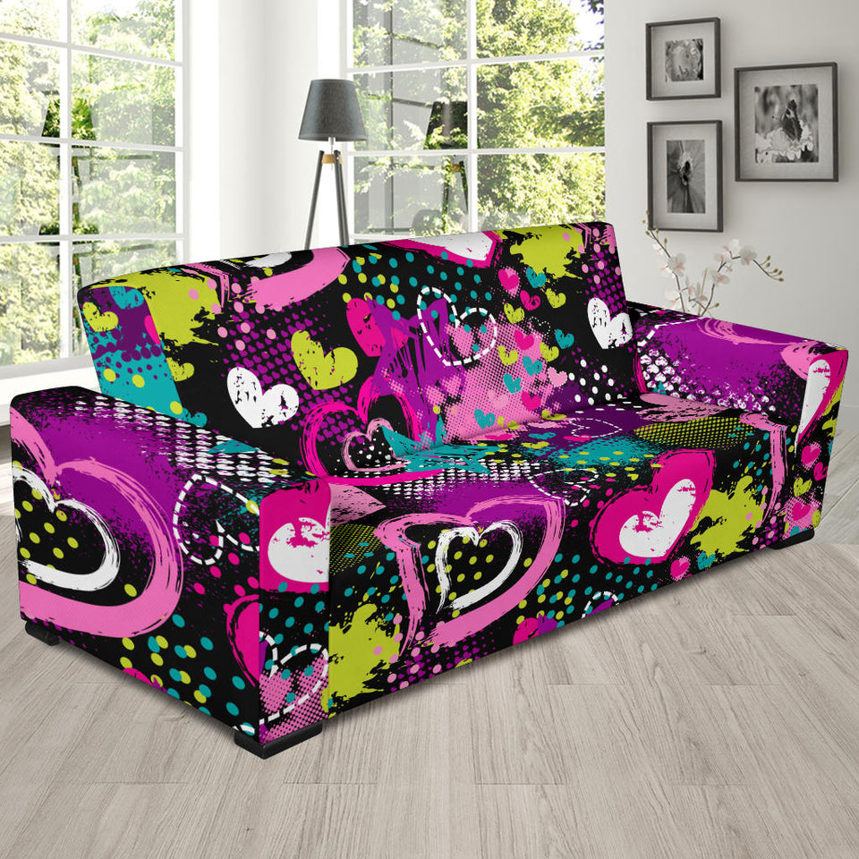 Heart Dot Wave Star Creative Design Pattern Sofa Slipcover