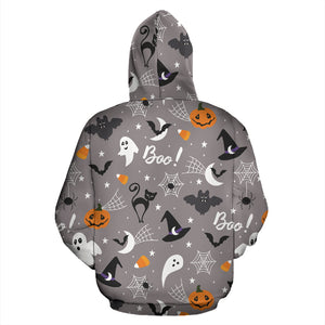 Halloween Design Pattern Zip Up Hoodie