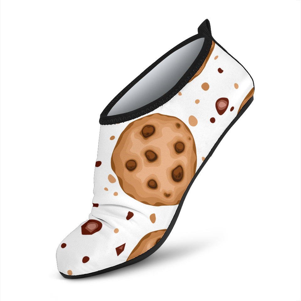 Chocolate Chip Cookie Pattern Aqua Shoes