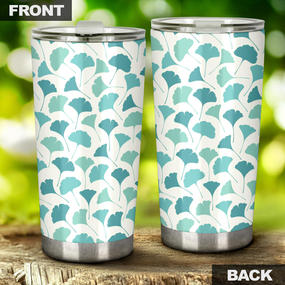 Green Ginkgo Leaves Pattern Tumbler