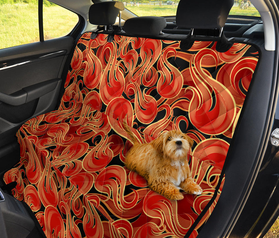 Fire Flame Pattern Dog Car Seat Covers