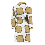Bread Toast Pattern Print Design 03 Men's Bathrobe