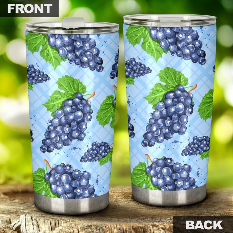 Watercolor Grape Pattern Tumbler
