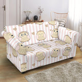 Cute Owl Leaf Loveseat Couch Slipcover