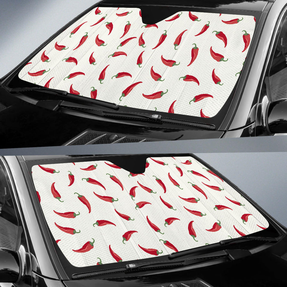 Chili Peppers Pattern Car Sun Shade