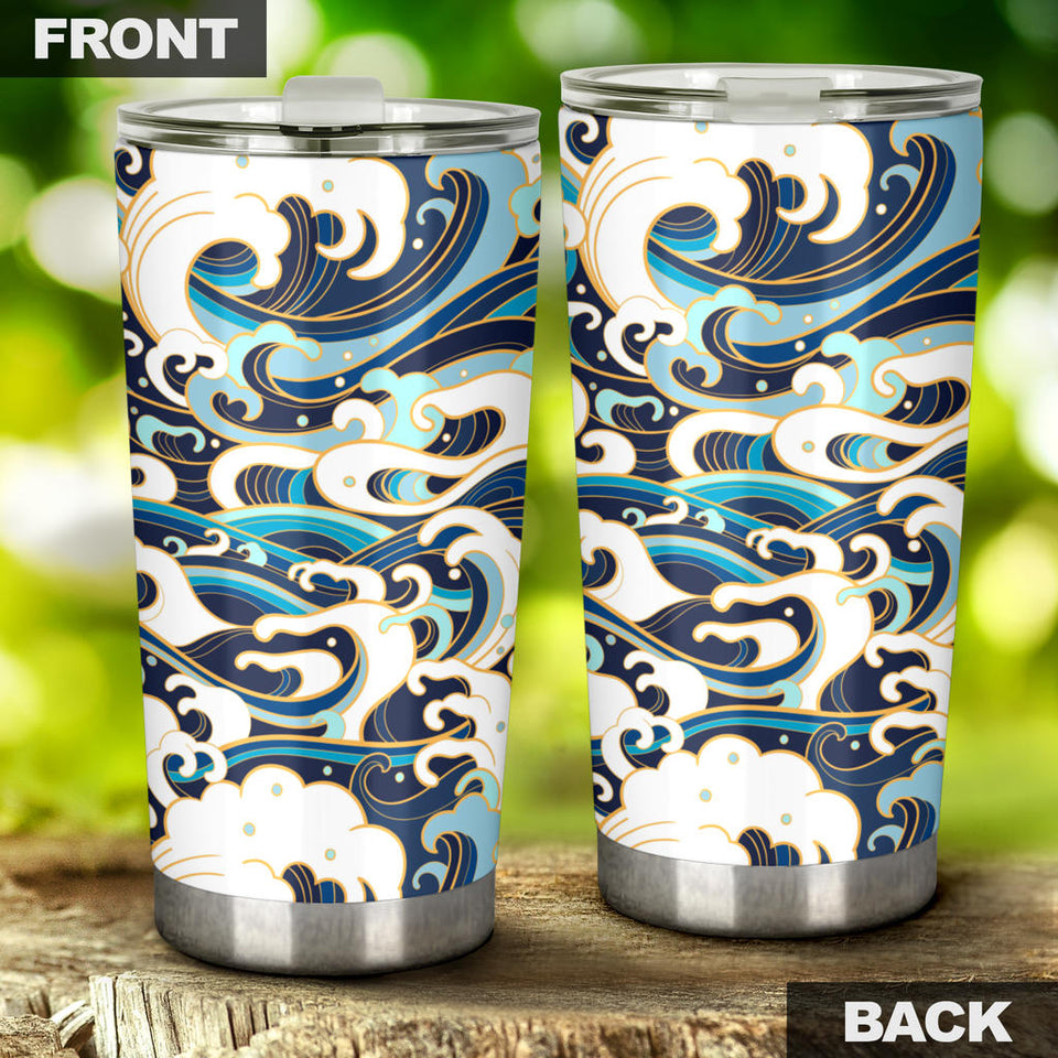 Japanese Wave Pattern Tumbler