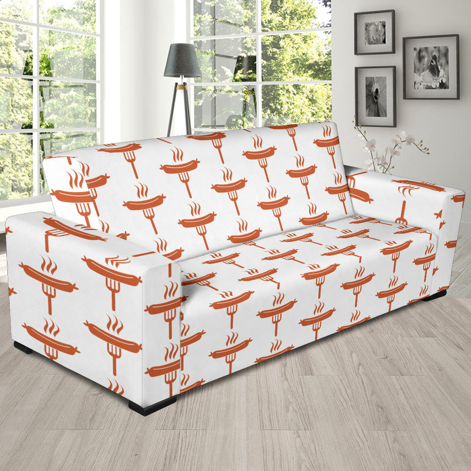 Sausage Pattern Print Design 05  Sofa Slipcover