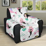 cute mermaid dolphin fish starfish pattern Recliner Cover Protector
