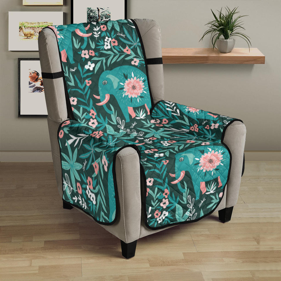 Elephants jungle pattern Chair Cover Protector