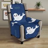 Cute white baby sea lion seal pattern Chair Cover Protector