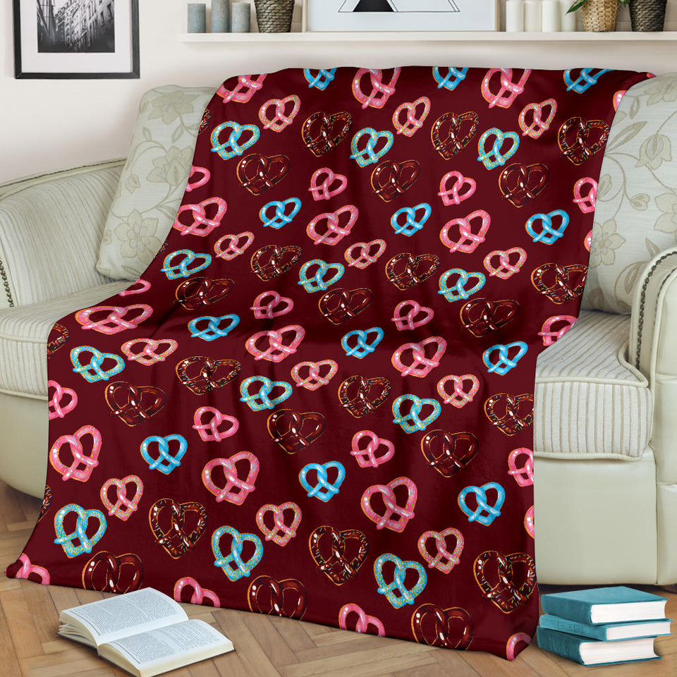 Pretzels Pattern Print Design 05 Premium Blanket