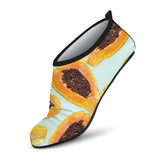 Watercolor Papaya Pattern Aqua Shoes