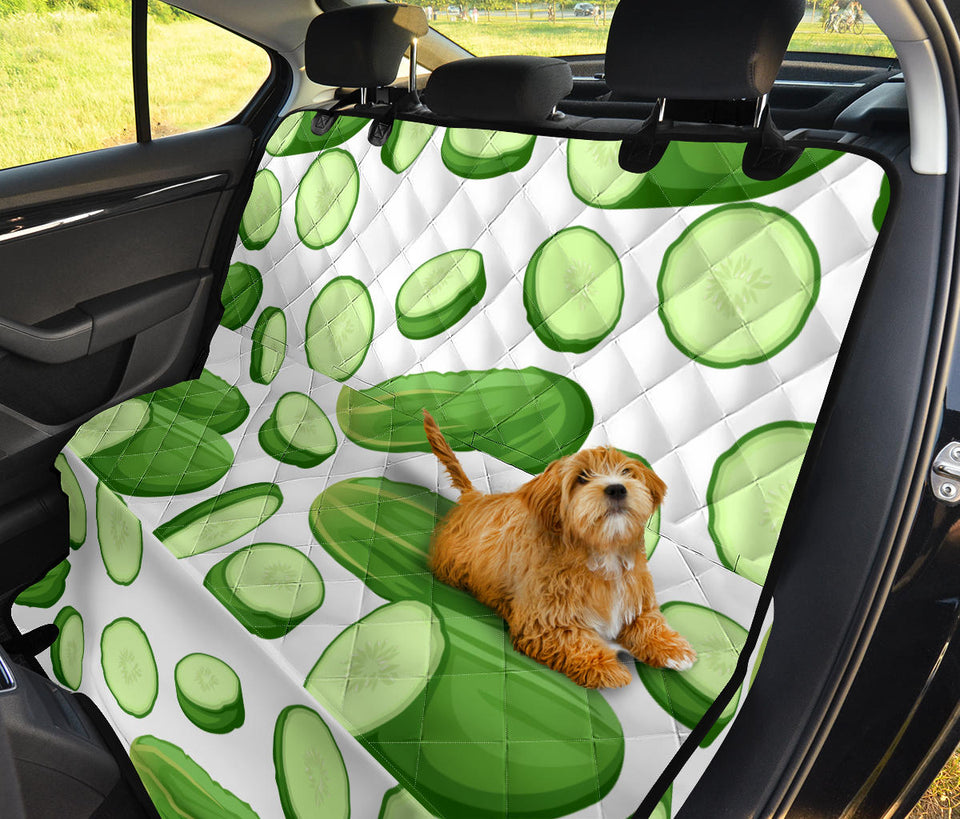 Cucumber Whole Slices Pattern Dog Car Seat Covers