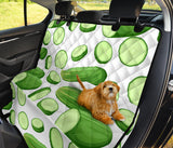Cucumber Whole Slices Pattern Dog Car Seat Covers