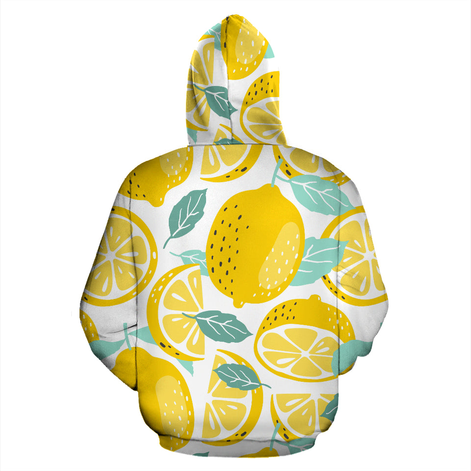 Lemon Design Pattern Zip Up Hoodie