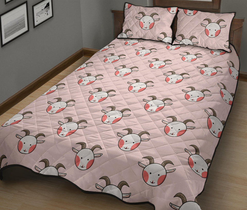 Cute goat pattern Quilt Bed Set