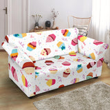 Cake Cupcake Design Pattern Loveseat Couch Slipcover