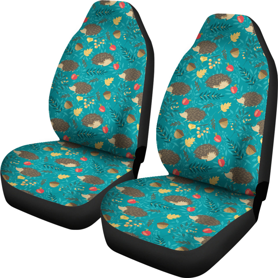 Hedgehog Pattern Print Design 01 Universal Fit Car Seat Covers