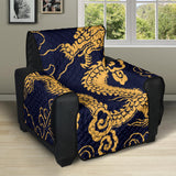 Gold dragon pattern Recliner Cover Protector