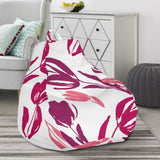 Pink Sketch Tulip Pattern Bean Bag Cover