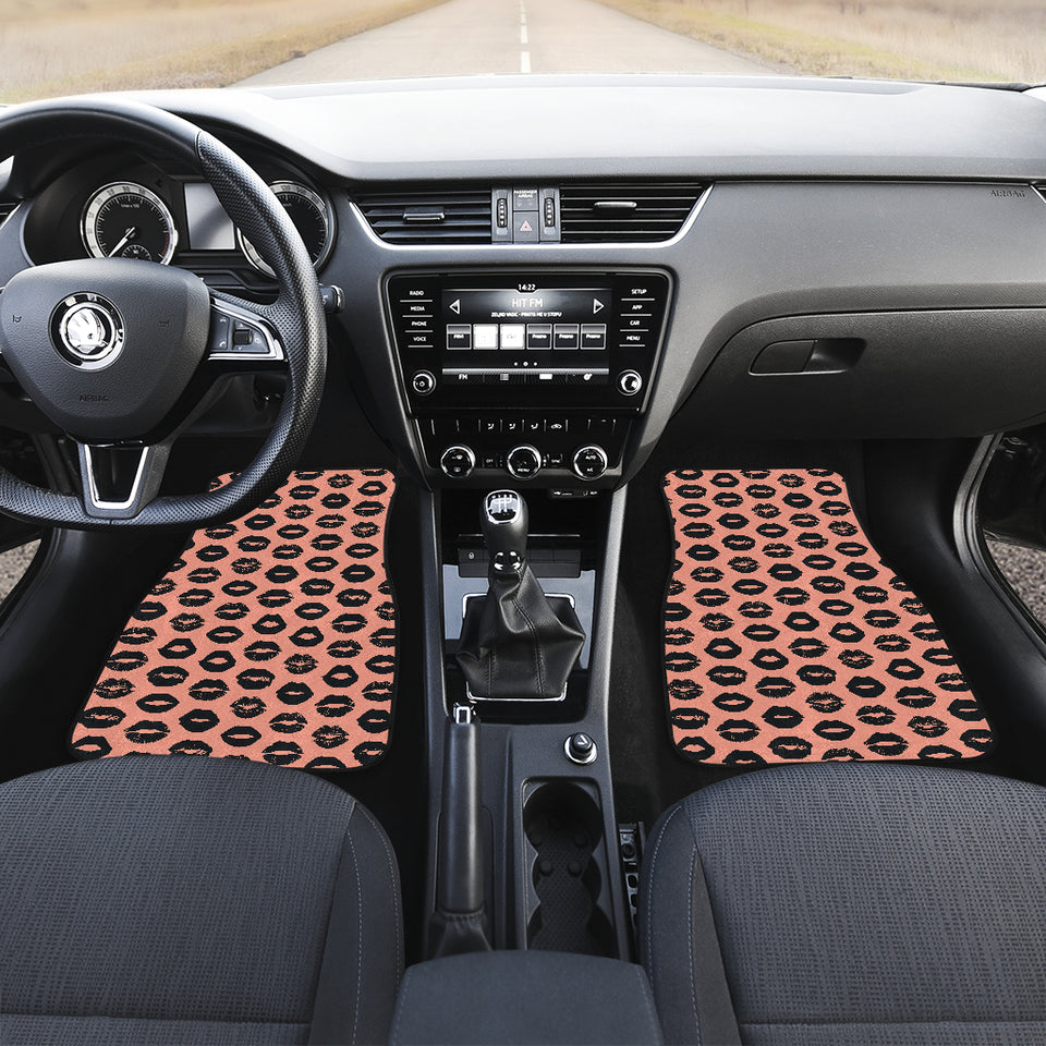 Lips Pattern Print Design 02 Front Car Mats