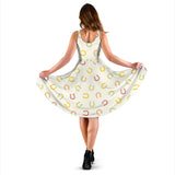 Horseshoes Pattern Print Design 02 Sleeveless Midi Dress