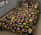 Beer type pattern Quilt Bed Set