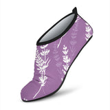 Lavender Flowers Purple Pattern Aqua Shoes