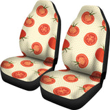 Tomato Dot Background  Universal Fit Car Seat Covers