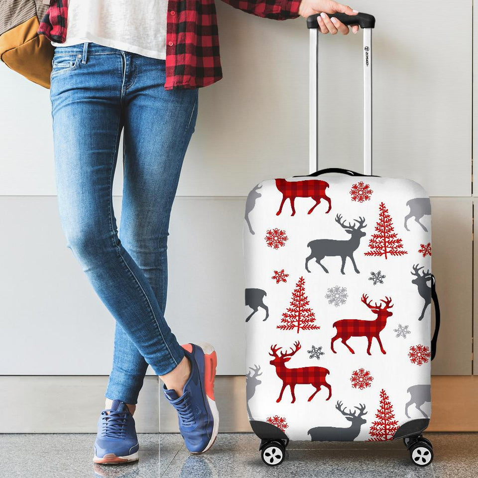 Deer Tree Snowflakes Chrismas Pattern Cabin Suitcases Luggages