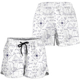 Math Pattern Print Design 03 Women Shorts