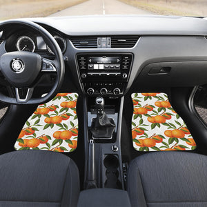 Oranges Pattern Background Front Car Mats