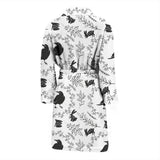 Crows Floral Wreath Rabbit Pattern Men'S Bathrobe