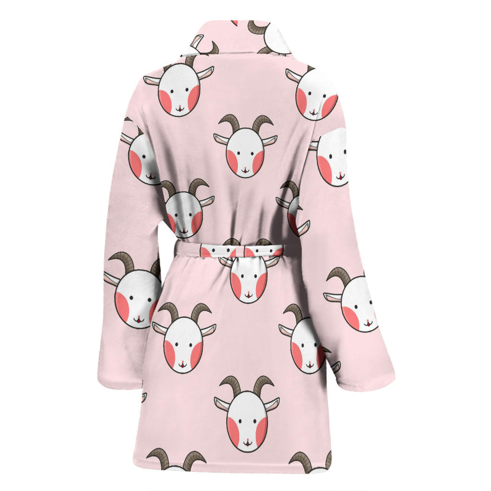 Cute Goat Pattern Women'S Bathrobe