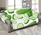 cucumber whole slices pattern Sofa Cover Protector