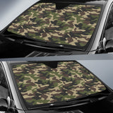 Dark Green Camo Camouflage Pattern Car Sun Shade