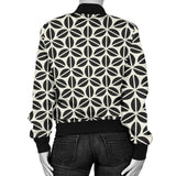 Coffee Bean Abstract Modern Pattern Women'S Bomber Jacket