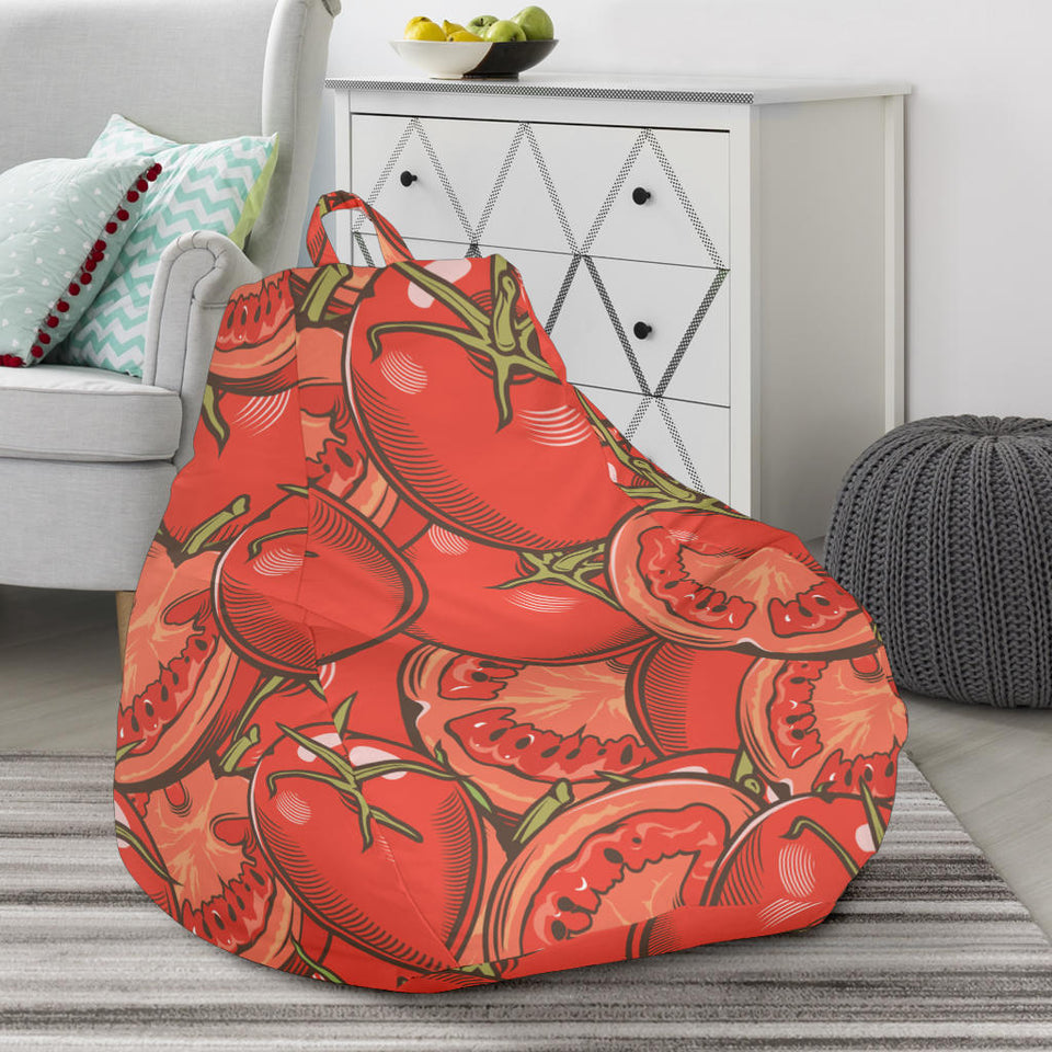 Red Tomato Pattern Bean Bag Cover