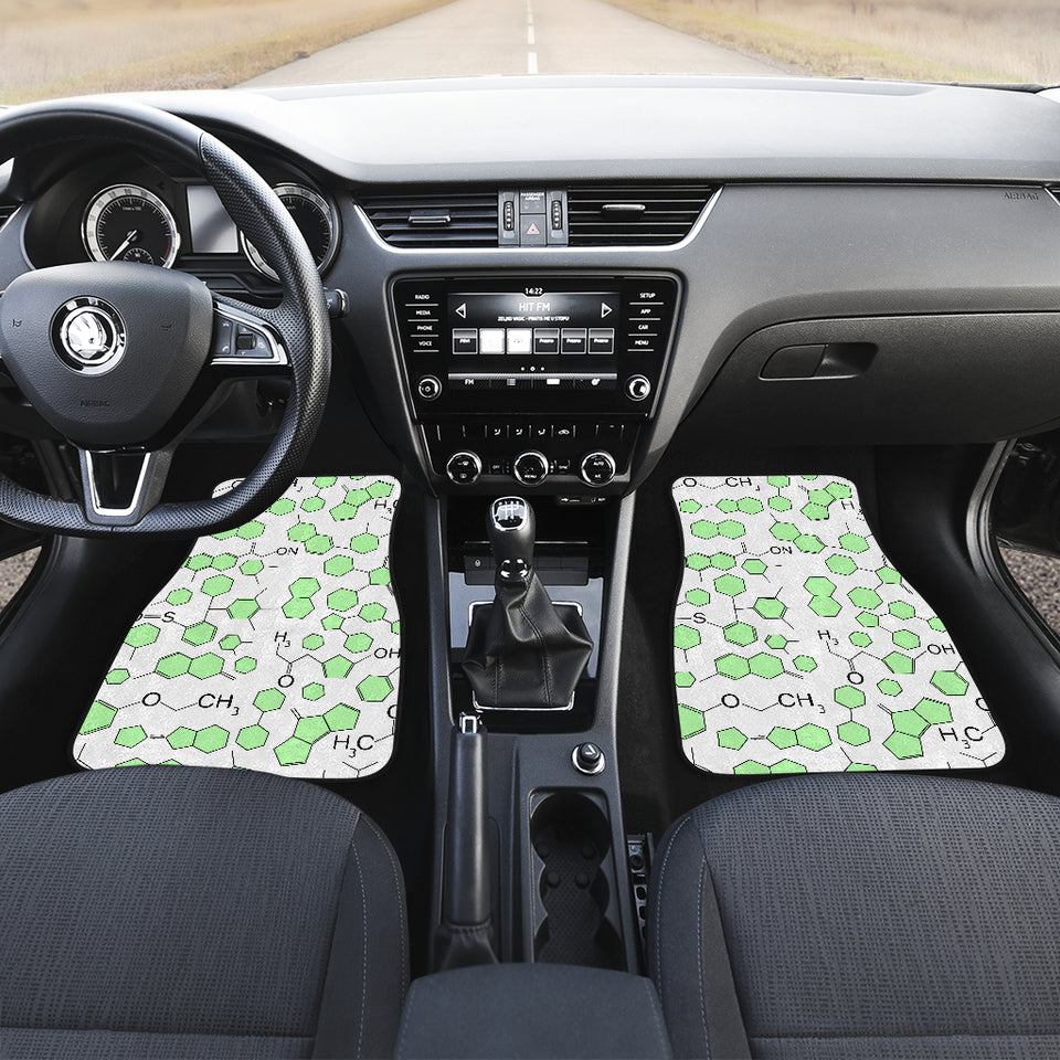 Chemistry Periodic Table Pattern Print Design 03 Front and Back Car Mats