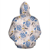 Cute Peacock Pattern Zip Up Hoodie