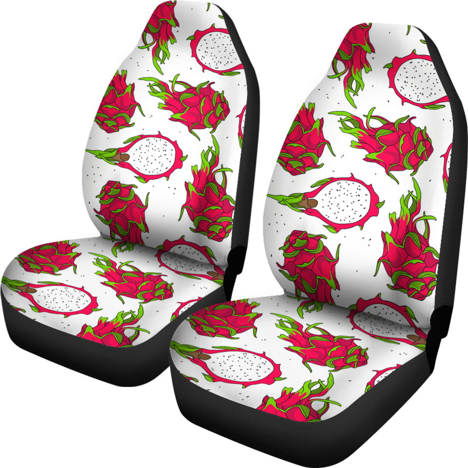 Dragon Fruits White Background Universal Fit Car Seat Covers