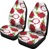 Dragon Fruits White Background Universal Fit Car Seat Covers