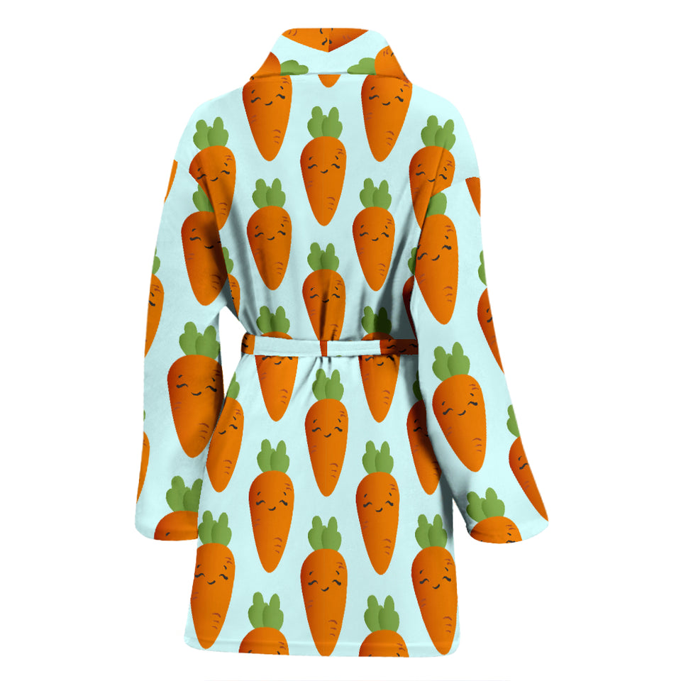 Carrot Pattern Print Design 03 Women's Bathrobe