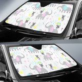 Cute Elephant Mouse Pattern Car Sun Shade
