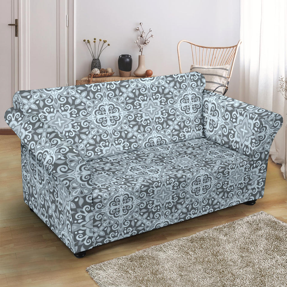 Traditional Indian Element Pattern Loveseat Couch Slipcover