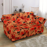 Fire Flame Pattern Loveseat Couch Slipcover