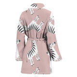 Cute Zebra Pattern Women'S Bathrobe