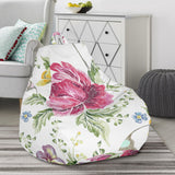 Hand Drawn Butterfly Rose Bean Bag Cover