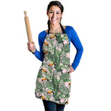 Toucan Tropical Green Jungle Palm Pattern Adjustable Apron